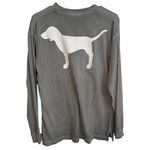 PINK - Victoria's Secret Victoria’s Secret PINK Long Sleeve Graphic Graphic Dog Back Tee Shirt Small Photo 1