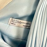 Mac Duggal  Plunge Neck Chiffon Grecian Gown in Powder Blue Size US 12 Photo 5