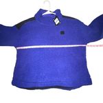 Under Armour Women's UA Sherpa Fleece Mock Neck Jacket Pullover Blue / Black Size XL NWOT Photo 4