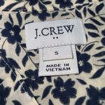 J.Crew Navy & Blue Floral Shirt Sleeve Tie Front Butt Down Cotton Casual Shirt S Photo 10