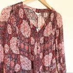 Lucky Brand Boho Moroccan Western Tapestry Peasant Top Pink Medallion S new nwt Photo 3