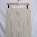 Love Riche Ivory High Waisted Linen Blend Lightweight Cropped Pants size large Photo 1
