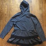 Matilda Jane Grey Full Zip Floral Lined Hoodie with Tiered Sweatshirt Sz MD Photo 10