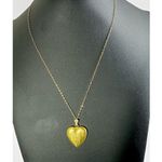 VINTAGE 12K GF FLORAL ORNATE HEART LOCKET PENDANT & 18” GF NECKLACE Photo 1