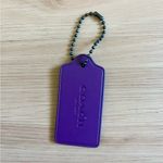 Coach Keychain  Limited Edition Bag Charm Logo Gold Chain Hawaii Stamp Large Size Photo 3