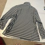 Denim&Co 1X Houndstooth Moleskin Button Down Casual Shirt Office Big Black Photo 3