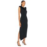 Coperni Feather Boa Jersey Midi Dress in Black 42 New Womens Backless Size undefined Photo 2
