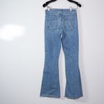 MOTHER Denim  The Weekender Fray Cotton Stretch Flare Leg Dreamer Wash Blue 27 Photo 2