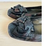 Stuart Weitzman Camo Print Flats Black Brown Size 7 Bow Classic Minimalist Photo 4