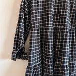 Madewell NEW  Flannel Button-Placket Tiered Mini Dress in Windowpane Photo 5