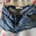 Abercrombie & Fitch Women's  Rhinestone Embellished Destroyed Jean Shorts Size 0 Photo 0