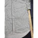 Revolve Frame  Linen Blend Striped Organic Short Sleeve Button Up Blouse Size XS Photo 10