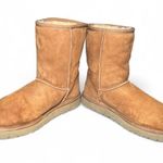 UGG  Australia Classic Short Chestnut Suede Sheepskin Boots Women’s Size 8 Photo 4