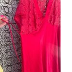 Vintage Lucie Ann II Red Lace Nylon Volup 3X Nightgown Negligee Photo 2