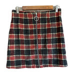 Active USA  Plaid Mini Skirt Zipper Front Women's Medium Photo 0