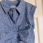 Eliza J  Poplin Pinstripe Shirt Dress NWT Nordstrom Size 10 Blue Photo 3