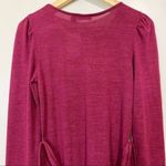 RDI  Women’s Long Sleeve Ruffle Bottom Dress Maroon Size Small NWT Photo 5