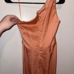 Maniju Elegant One-Shoulder Dress in Peach Photo 2