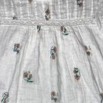 Lucky Brand White Floral Mix Ruffle Cap Sleeve Top Small Boho Dainty Feminine Photo 1