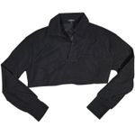 Area Stars Waffle Knit Long Sleeve Crop Top in Black L‎ NWT Size L Photo 0