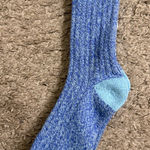 Aerie  Blue Tri-Tone Monochromatic Marled Hanukkah Winter Crew Socks NWT Photo 0