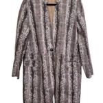 BLANK NYC Anthropologie Faux Suede Jacket SnakePrint Knee Coat Size Medium NWT Photo 4