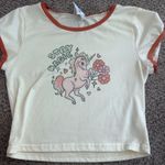 Princess Polly  Crop Top Unicorn White  Photo 0