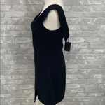 NBD Black Ferreira Tuxedo Wrap Off Shoulder Mini Dress Photo 4