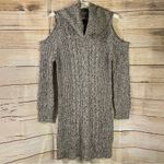 RDI  knit cold shoulder turtleneck chunky sweater dress Size Large Photo 9