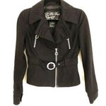 Me Jane  Black Wool blend zip Crop Jacket S Photo 0