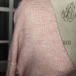 Free People Intimately Womens Pink Wool Blend Oversized V Neck Sweater XS Small Photo 2