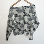 SheIn Women’s Abstract Design Wide V Neck Sweater Photo 7