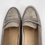 Ecco Shoes Size 41 / 10-10.5 Penny Loafer Snakeskin Taupe Heeled Wedge Comfort Photo 13