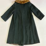 Women's Vintage 1950’s Black 100% Cashmere Coat, Mink Collar, Silk lining, Med Photo 3