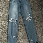 American Eagle  distressed mom jeans size 2 long Photo 0