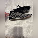 Coach  Devin stylish black grey logo sneakers size 8 y2k Photo 6