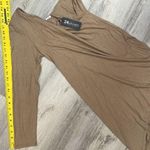 NWT 24seven Comfort Apparel Tan High Low Long Sleeve Round Neck Dress Size Small Photo 7