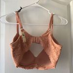 Aerie Womens Eyelet Lace Peach Wireless Bra Adjustable Straps Size 36D NWT Photo 5
