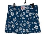 VTG Birdwell Beach Britches Blue Floral Swim Skirt Women's Sz L Made in USA Size L Photo 1
