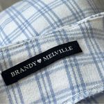 Brandy Melville  Skirt cara plaid check mini womens White Blue one size coquette Photo 1
