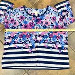 Alfred Dunner  Picture Perfect Somen's Flowers and Stripes Knit Top 2X Photo 8
