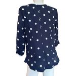 NY&C NWT small navy blue with polka dots button down front bow detail​​​​ Photo 5