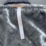 Free People  Jacket Womens M Gray Crushed Velvet Bomber Ruched Boho Photo 12