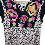 Savanna Jane Floral Embroidered Cheetah Print Dress Size L Size L Photo 2