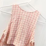 ZARA Pink Houndstooth Cropped Sleeveless Top Xs Photo 9