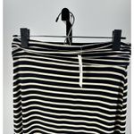 J.Crew  XXS Black White Stripe Modal Midi Skirt A3925 Soft Stretch Pull On Photo 1