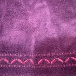 White Stag Women's Purple Velvet Embroidered Vest Smock Neck 90s Photo 5