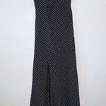 Lulus Dream Love Off-the-Shoulder Maxi Dress Navy Blue Polka Dot Size XS Photo 2