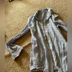 J. McLaughlin  purple and white striped top xs Photo 1