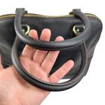 Anne Klein Black Structured Double Handle Dome Satchel Purse Bag Photo 5